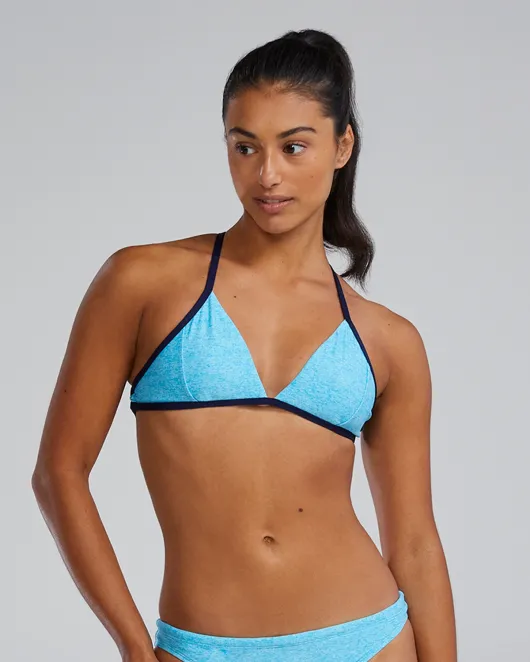 TYR Durafast Elite® Women's Triangle Tieback Top - Lapped - 362 Lt Blue/Aqua