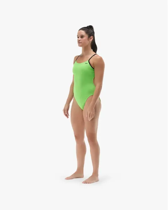 TYR Women's Durafast® Elite CutoutFit Solid - 294 BRT/GREEN