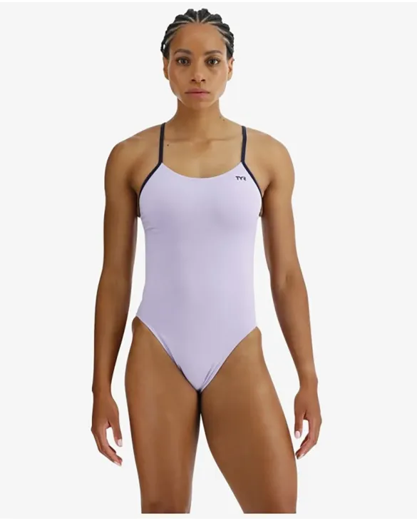 TYR DURAFAST ELITE WOMEN'S CUTOUTFIT SWIMSUIT - SOLID - 531 Levander
