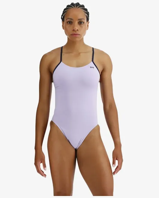 TYR DURAFAST ELITE WOMEN'S CUTOUTFIT SWIMSUIT - SOLID - 531 Levander