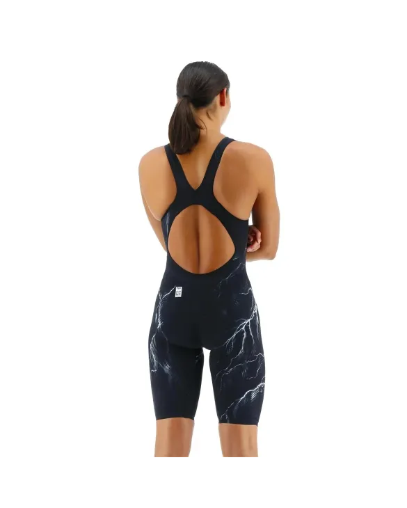 TYR WOMEN'S VENZO OPEN BACK SWIMSUIT - PHANTOM OBLIVION - 001 Black
