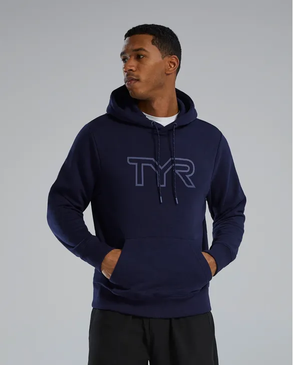 TYR UltraSoft Men's Big Logo Tech Hoodie - 401 Navy