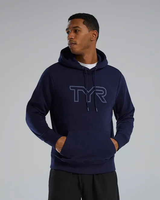 TYR UltraSoft Men's Big Logo Tech Hoodie - 401 Navy