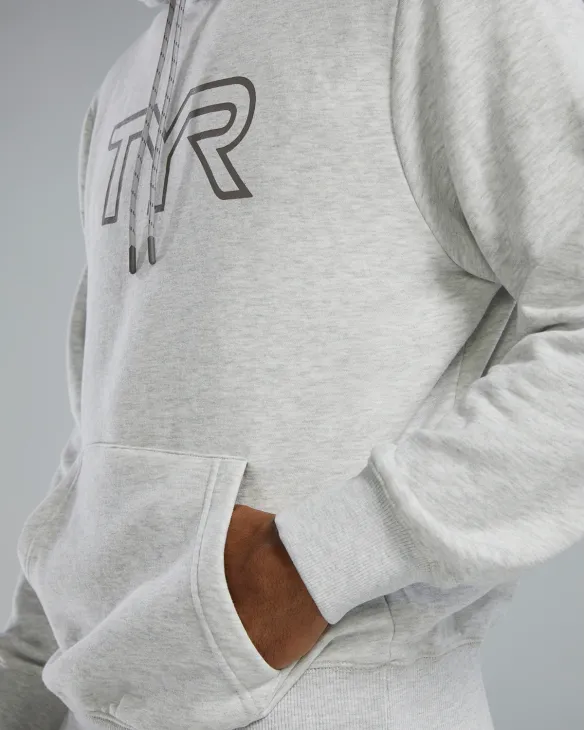 TYR UltraSoft Men's Big Logo Tech Hoodie - 939 Ash Heather