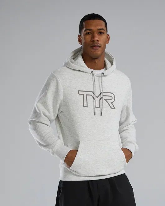 TYR UltraSoft Men's Big Logo Tech Hoodie - 939 Ash Heather