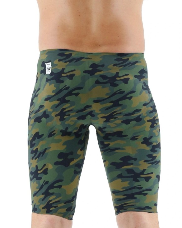 TYR MEN'S VENZO HIGH-WAIST JAMMER SWIMSUIT - CAMO - 314 Olive