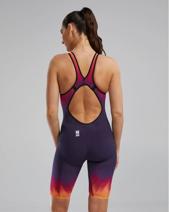 TYR WOMEN'S VENZO OPEN BACK SWIMSUIT - INFLUX - 418 Navy/Multi