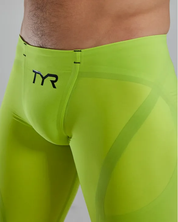 TYR MEN'S VENZO LOW WAIST JAMMER SWIMSUIT - SOLID - 730 Fl. Yellow