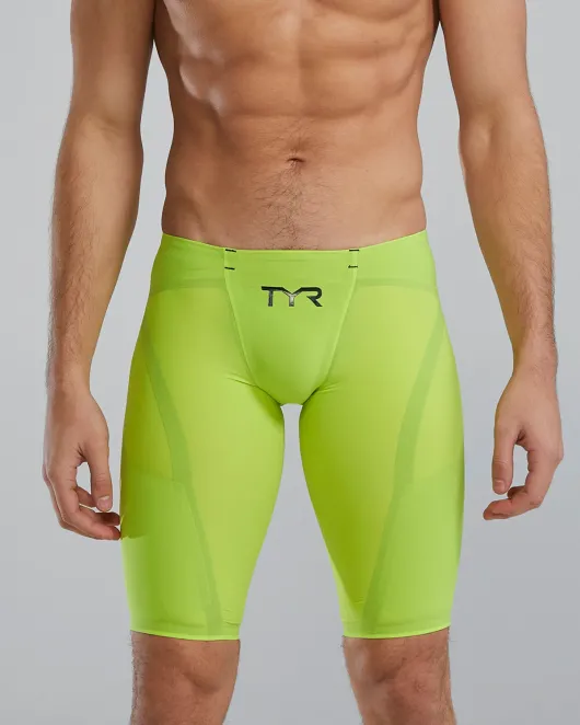 TYR MEN'S VENZO LOW WAIST JAMMER SWIMSUIT - SOLID - 730 Fl. Yellow