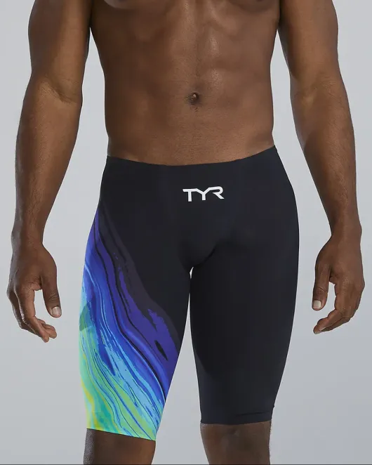 MEN'S LOW WAIST VENZO JAMMER - LIME/NAVY - 334 Lime/Navy