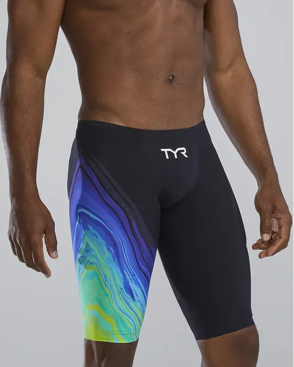 MEN'S LOW WAIST VENZO JAMMER - LIME/NAVY - 334 Lime/Navy