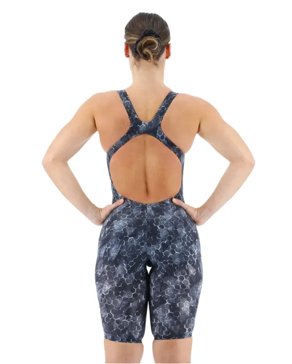 TYR WOMENS AVICTOR 2.0 OPEN BACK SWIMSUIT - 088 Black/Grey