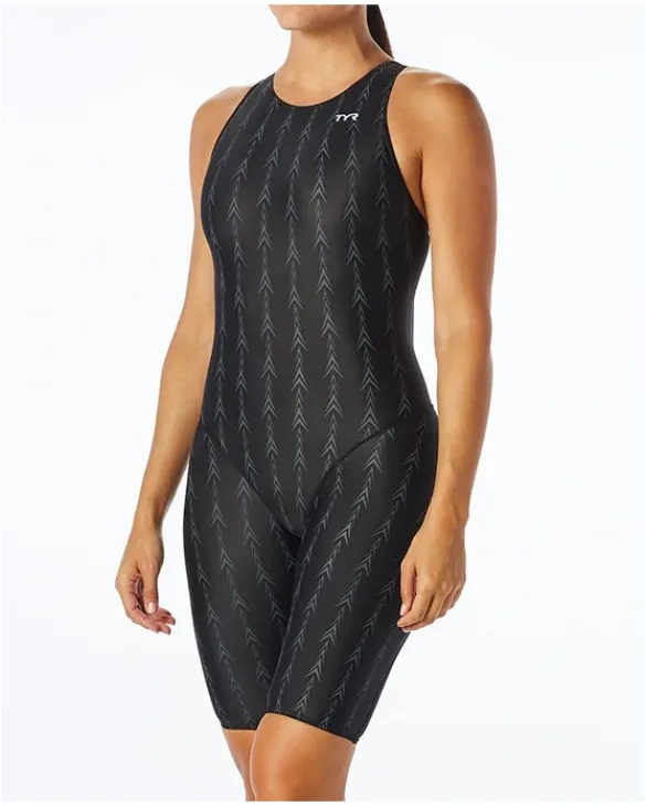 TYR WOMEN'S AEROFIT SHORTJOHN - FUSION - 001 Black/Black