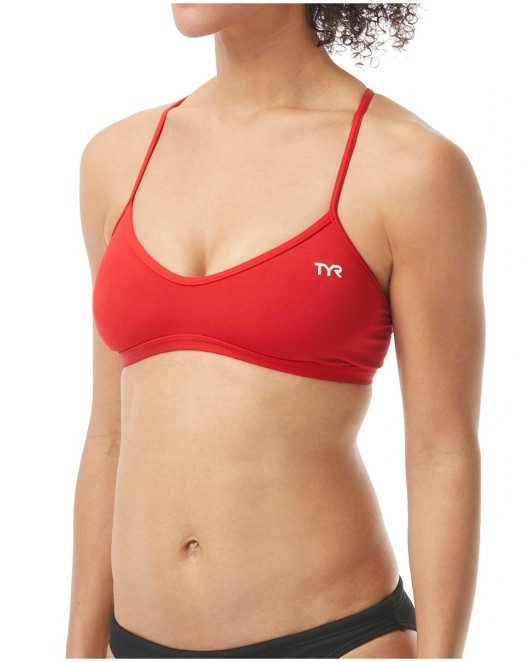 TYR DURAFAST ONE WOMEN'S TRINITY TOP - SOLID - 610 Red