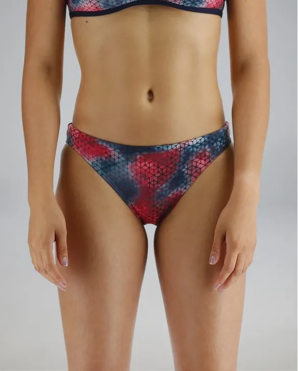 TYR DURAFAST ELITE WOMEN'S CLASSIC FULL COVERAGE BIKINI BOTTOM - STARHEX - 611 Red/Multi