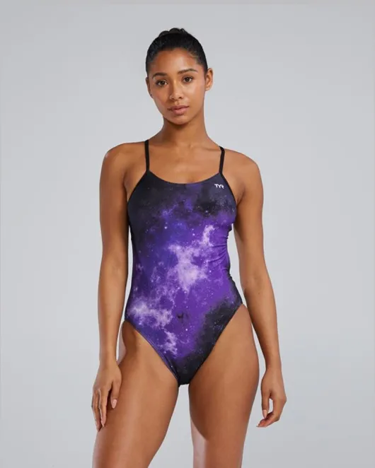 TYR DURAFAST ELITE WOMEN'S CUTOUTFIT SWIMSUIT - STARBORNE - 510 Purple/Purple/Purple
