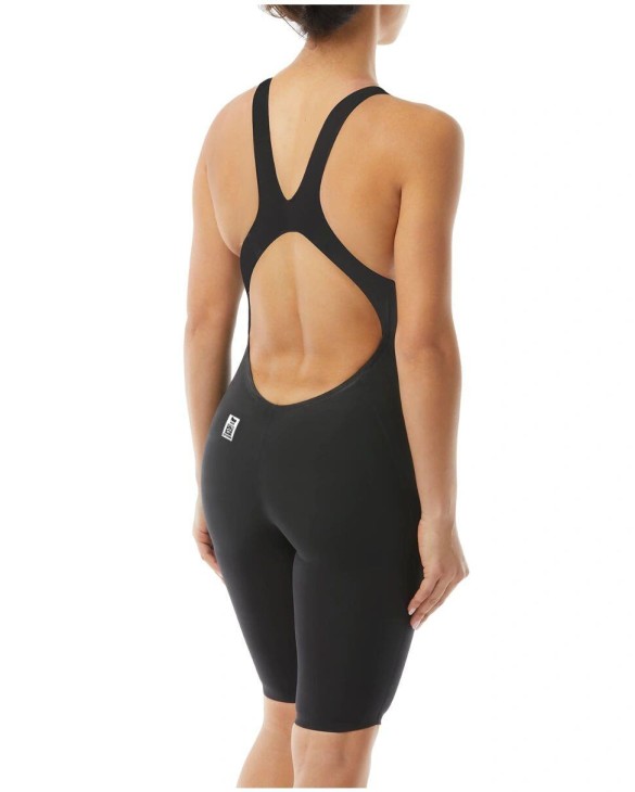 TYR WOMEN'S INVICTUS OPEN BACK SWIMSUIT - SOLID - 001 Black