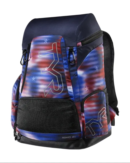 TYR ALLIANCE 45L BACKPACK - STARSTRUCK - 735-red/white/navy