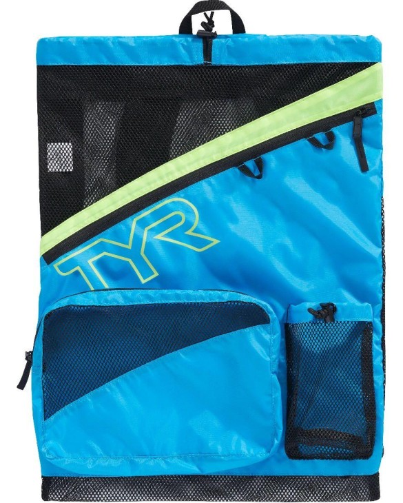TYR ELITE TEAM 40L MESH BACKPACK - 465 Blue/Yellow
