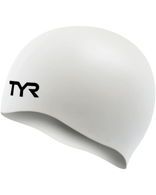TYR ADULT SILICONE WRINKLE-FREE SWIM CAP - 100 White