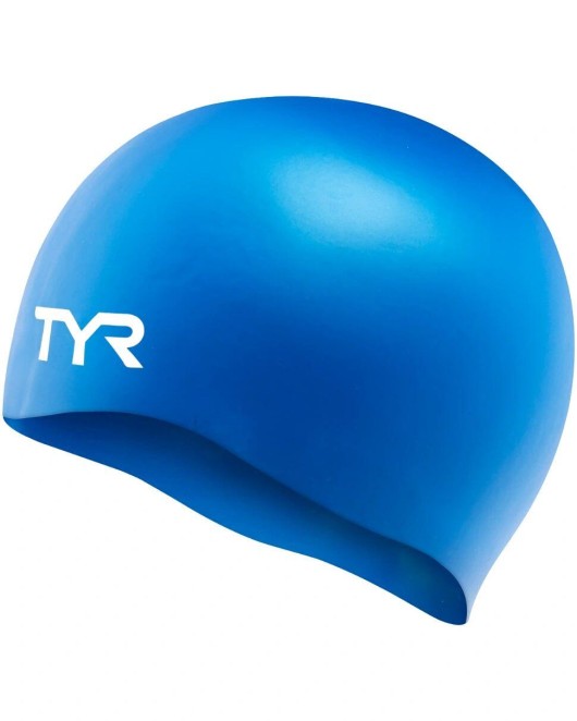 TYR ADULT SILICONE WRINKLE-FREE SWIM CAP - 420 Blue