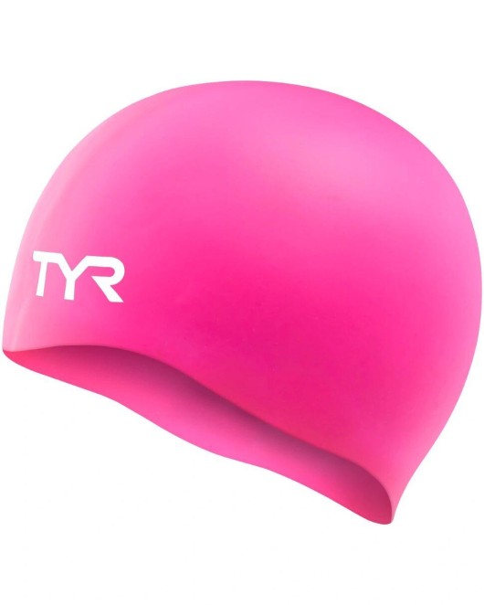 TYR ADULT SILICONE WRINKLE-FREE SWIM CAP - 693 Fl. Pink