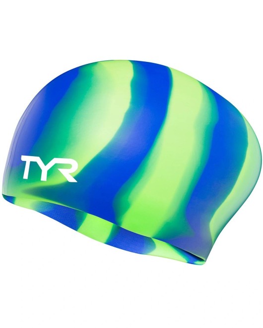 LONG HAIR SILCON CAP - 310 Blue/Green