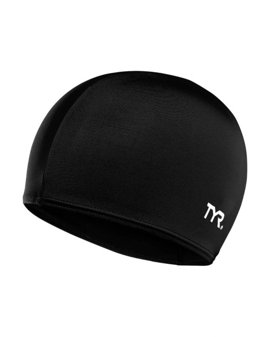 TYR ADULT LYCRA FIBER SWIM CAP - 001 Black