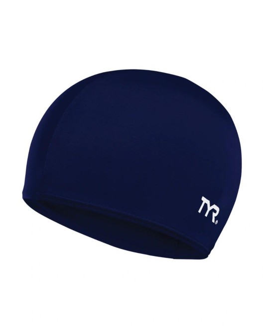 TYR ADULT LYCRA FIBER SWIM CAP - 401 Navy