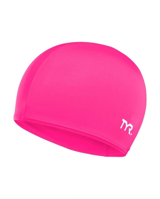 TYR ADULT LYCRA FIBER SWIM CAP - 670 Pink
