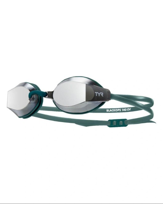 TYR ADULTS BLACK OPS 140 EV MIRRORED RACING GOGGLES - 049 Smoke/Teal/Teal