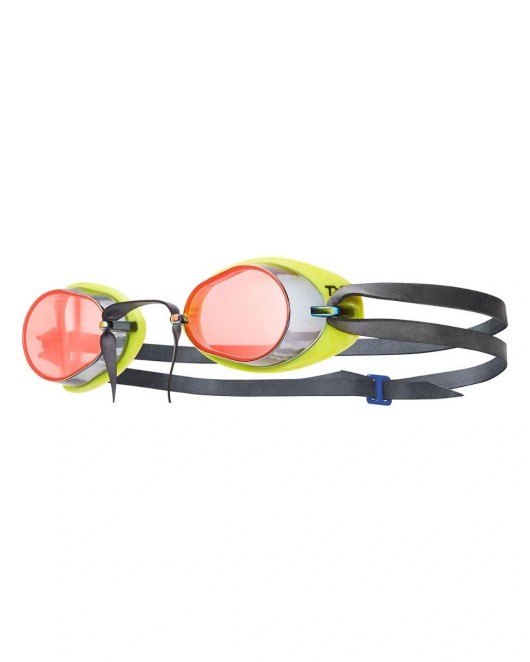 TYR ADULT MIRRORED SOCKET ROCKETS 2.0 GOGGLES - 638 Red/Yellow/Black