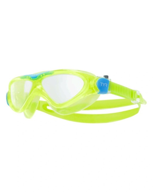 TYR YOUTH ROGUE SWIM MASK - 892 Clear/Yellow/Blue