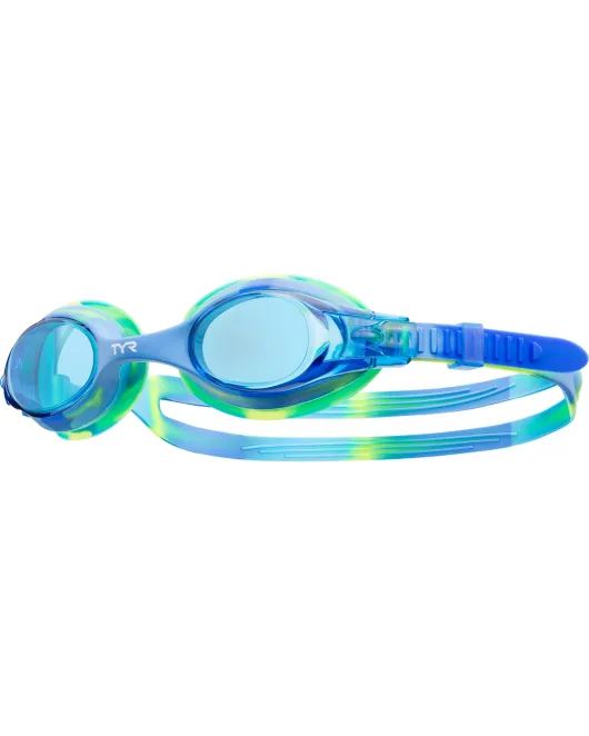 TYR KIDS' SWIMPLE GOGGLES - TIE DYE - 487 Blue/Green