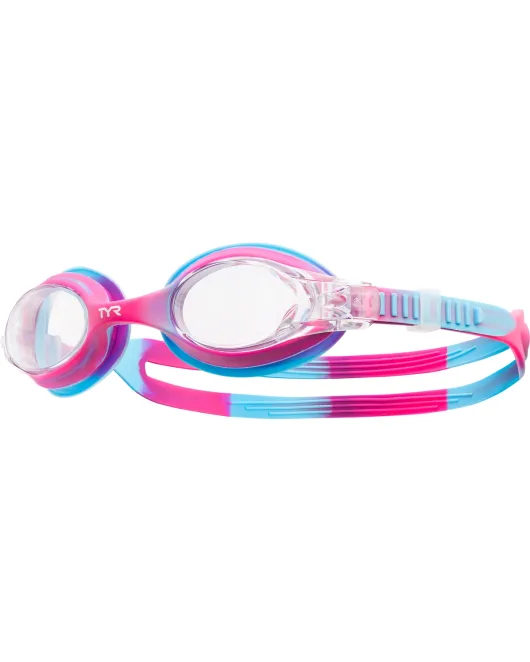 TYR KIDS' SWIMPLE GOGGLES - TIE DYE - 671 Pink/Blue