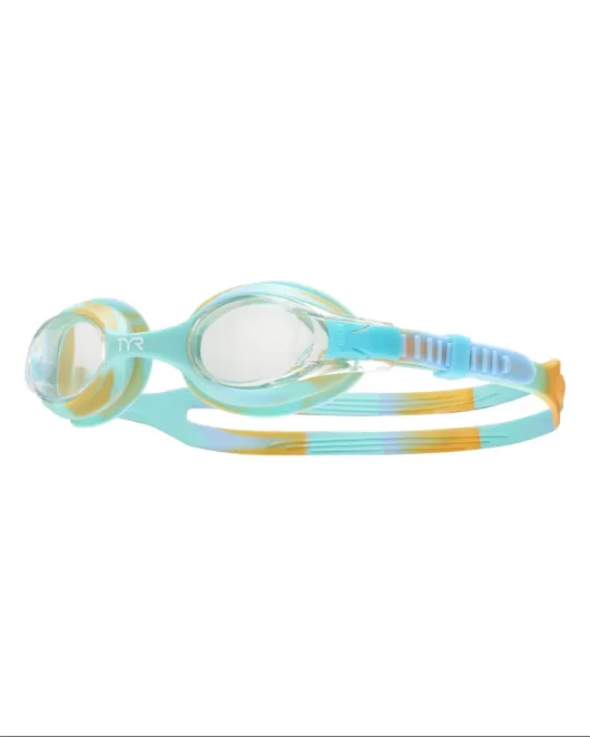 TYR KIDS’ SWIMPLE GOGGLES – TIE DYE 763 Orange/Tie Dye