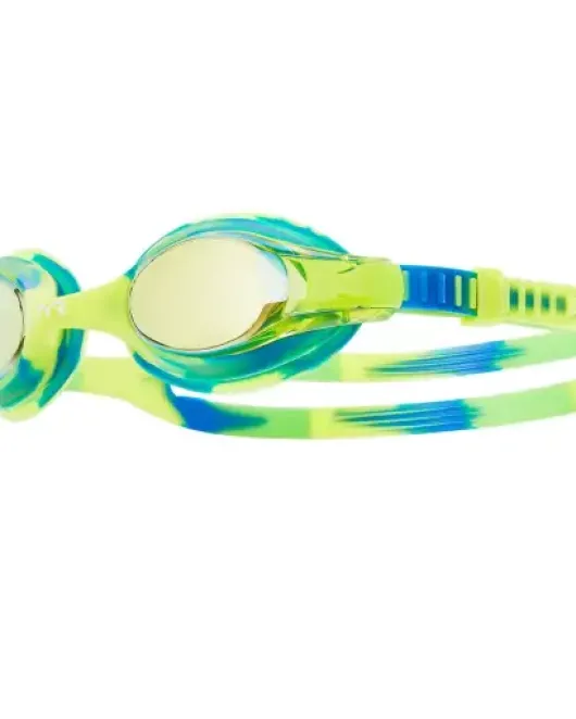 TYR KIDS' MIRRORED SWIMPLE GOGGLES - TIE DYE - 298 Gold/Green/Blue