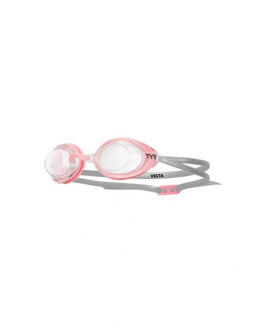 TYR ADULT VECTA RACING GOGGLES - 682 Clear/Pink/Grey