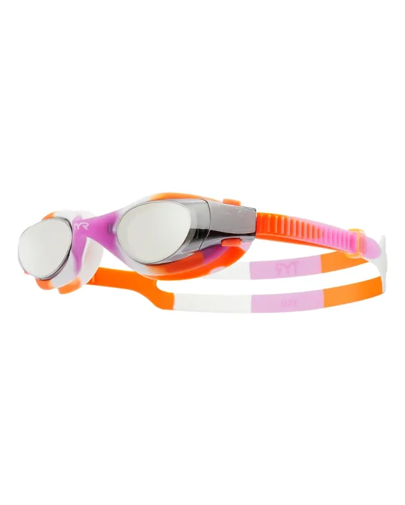 TYR YOUTH VESI MIRRORED GOGGLES - TIE DYE - 657 Silver/Green