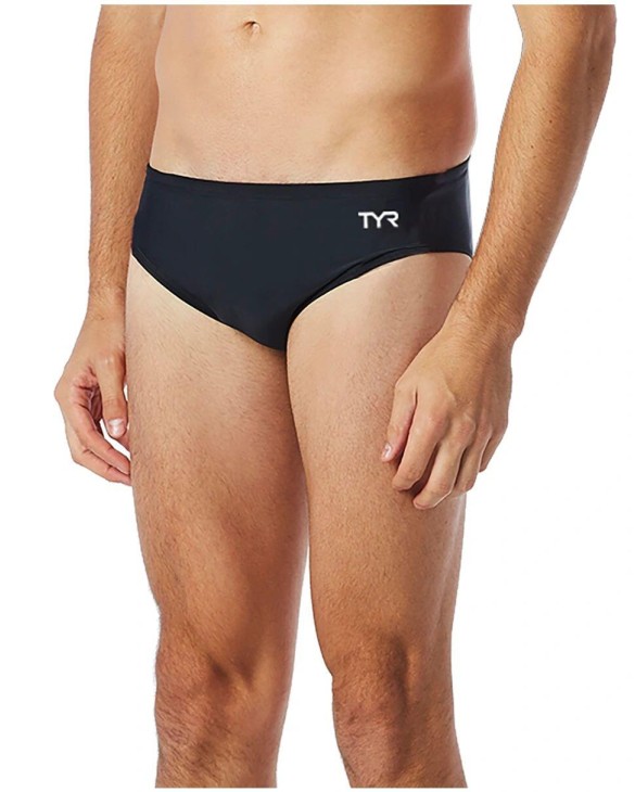 TYR DURAFAST ELITE MEN'S BRIEF SWIMSUIT - SOLID - 001 Black