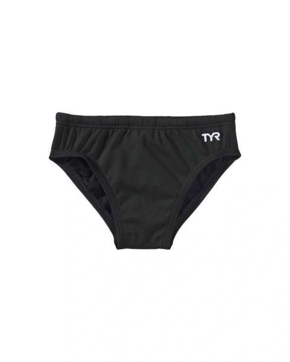 TYR DURAFAST ELITE BOYS' BRIEF SWIMSUIT - SOLID - 001 Black