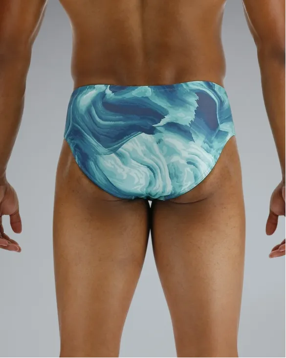 TYR DURAFAST ELITE MEN'S BRIEF SWIMSUIT - MEZIO - 978 Teal Multi