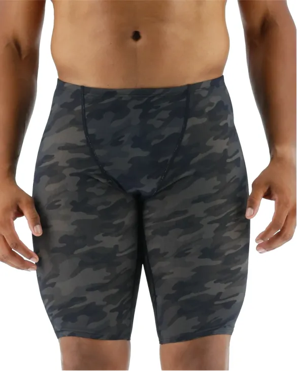 TYR MEN'S BLACKOUT CAMO JAMMER SWIMSUIT - 001 Black