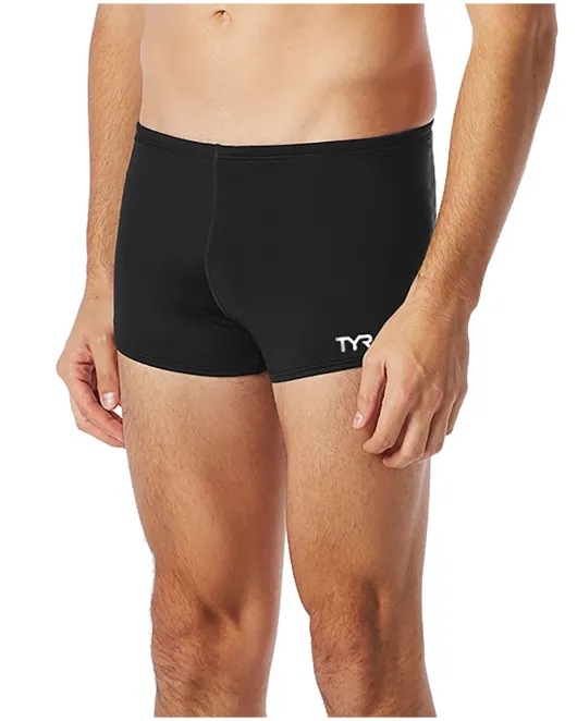 TYRECO? MEN'S SQUARE LEG SWIMSUIT - SOLID - 001 Black