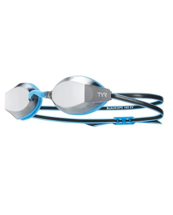 TYR YOUTH BLACK OPS 140 EV MIRRORED RACING GOGGLES - 390 Blue/Pink