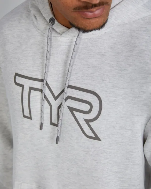 TYR UltraSoft Men's Big Logo Tech Hoodie - 939 Ash Heather