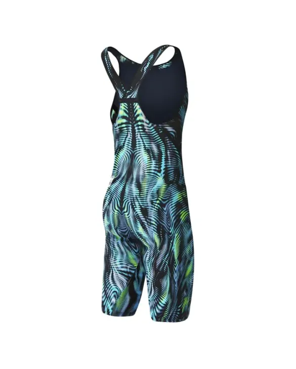 TYR WOMENS VENZO GENESIS CLOSED BACK SWIMSUIT - 198 Steel/Green