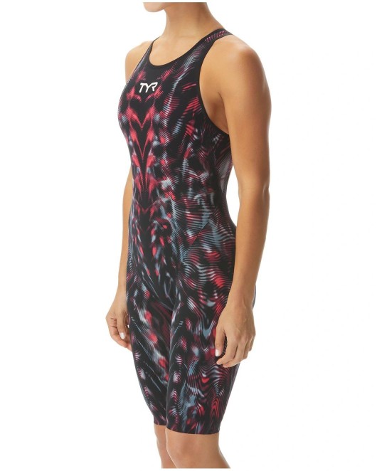 TYR WOMENS VENZO GENESIS OPEN BACK SWIMSUIT - 861 Steel Red
