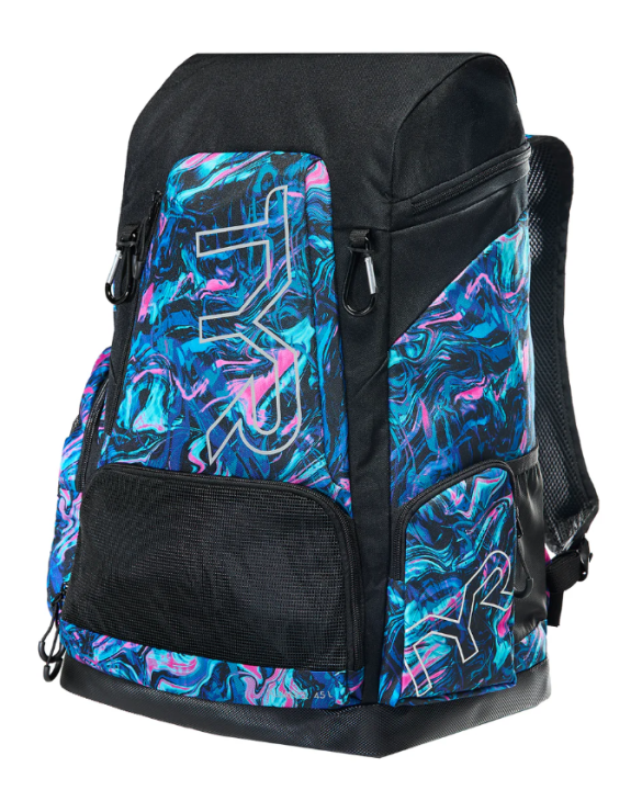 TYR Alliance 45L Printed Backpack Blue/Pink