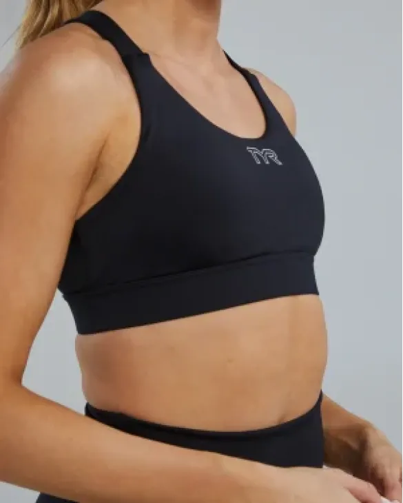 TYR Base Kinetic™ Women's Crossback Sports Bra - Solid - 001 Black